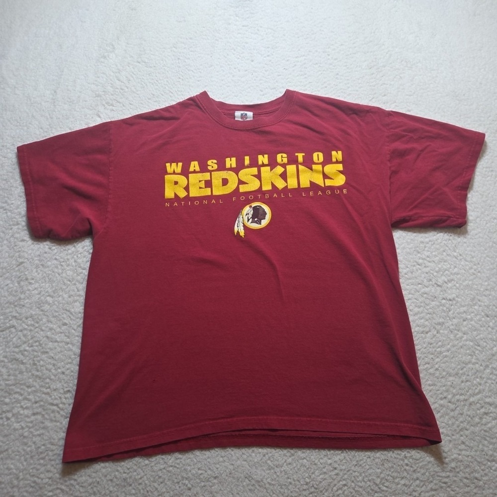 Vintage Washington Redskins T Shirt Mens XL Burgundy NFL Football Spell Out